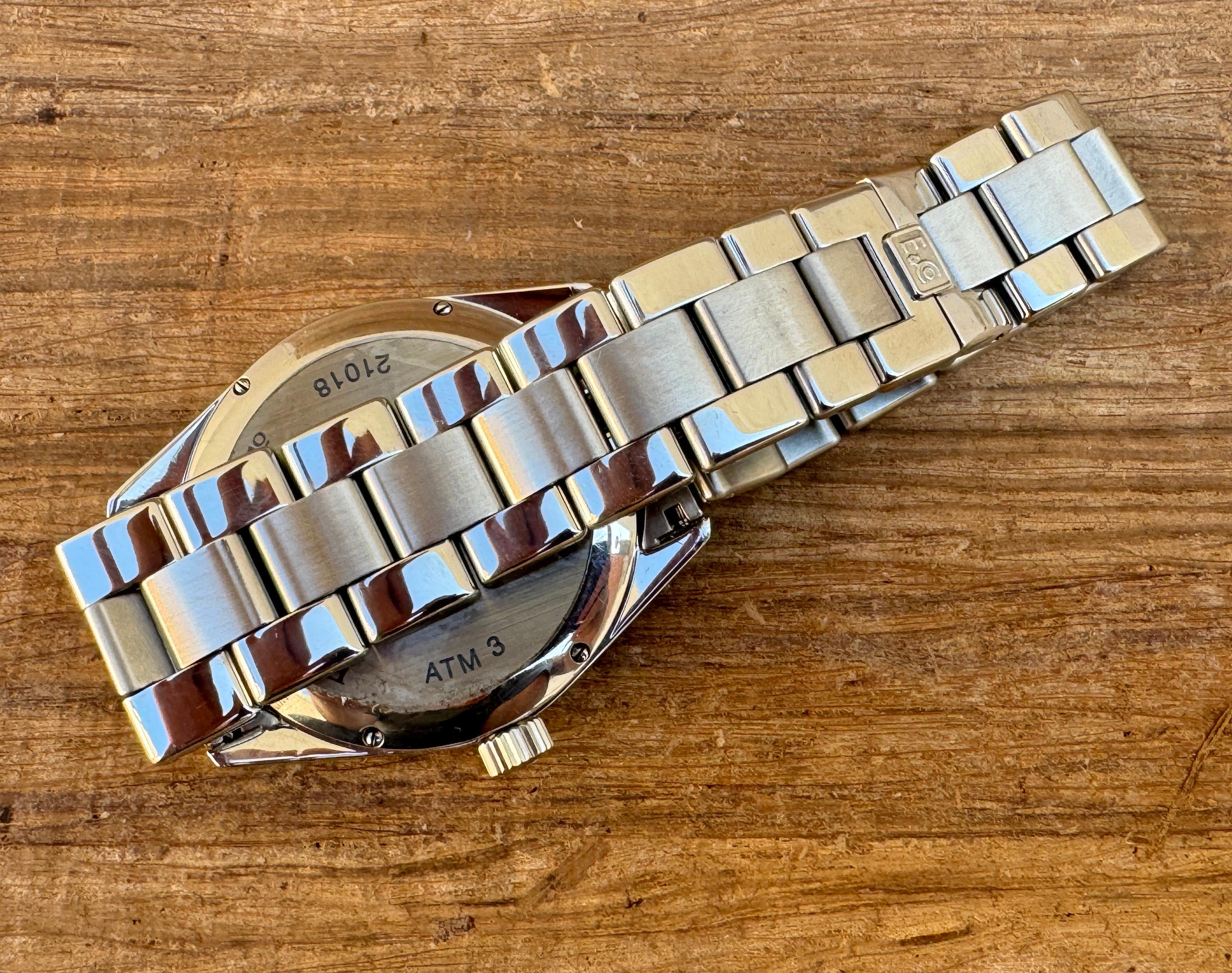 Eberhard & Co. 8 Jours days Aqua line Stainless steel Men's Watch en vente 13