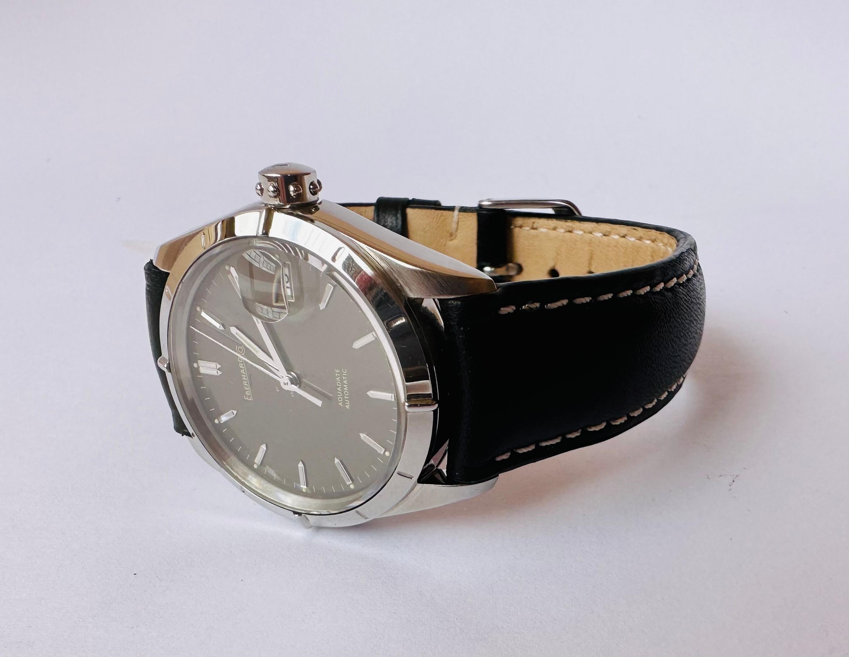 Eberhard & Co. Aquadate Automatic Ref 41007-A Date Men's Watch For Sale 4