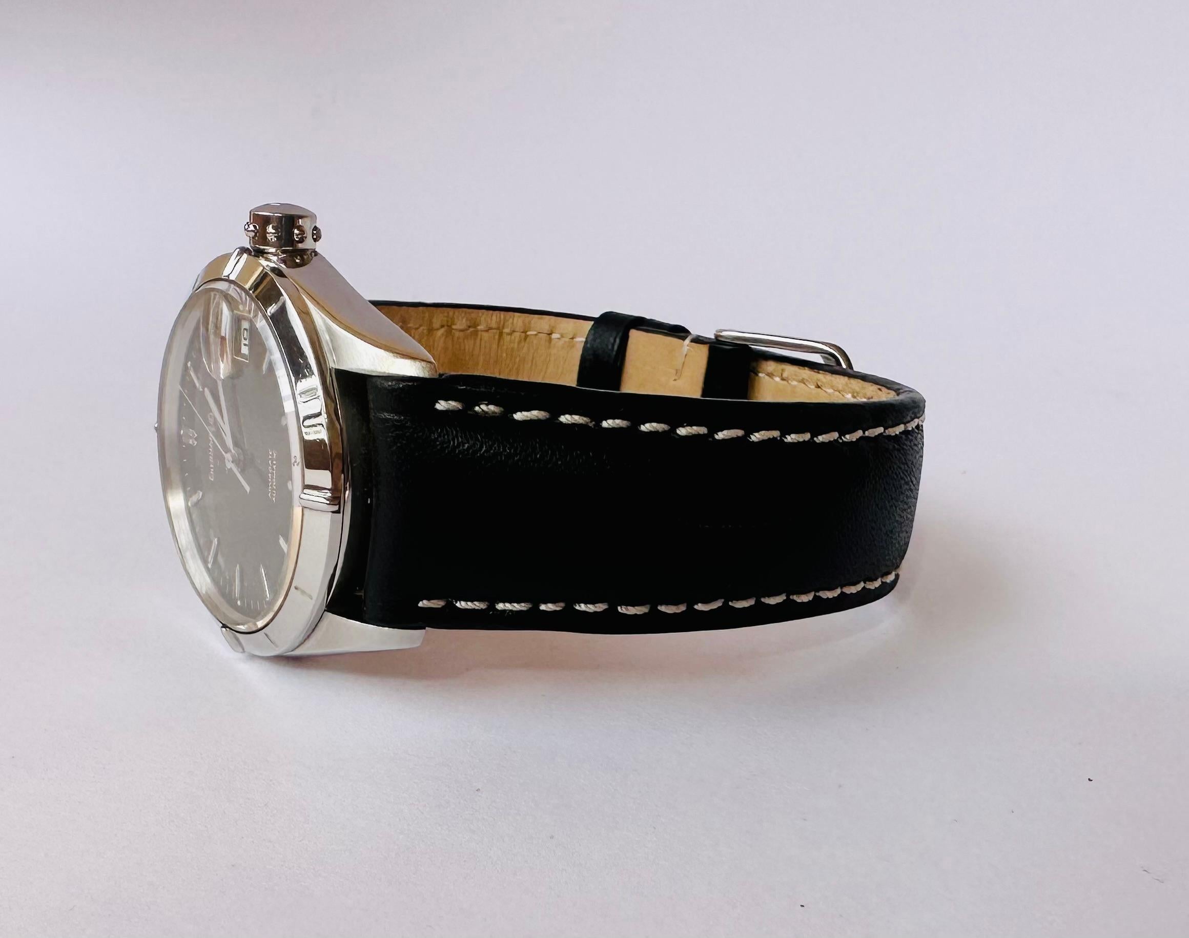 Eberhard & Co. Aquadate Automatic Ref 41007-A Date Men's Watch For Sale 6