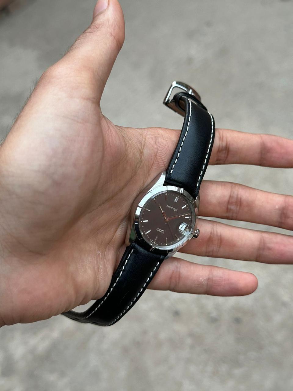 Eberhard & Co. Aquadate Automatic Ref 41007-A Date Men's Watch For Sale 1