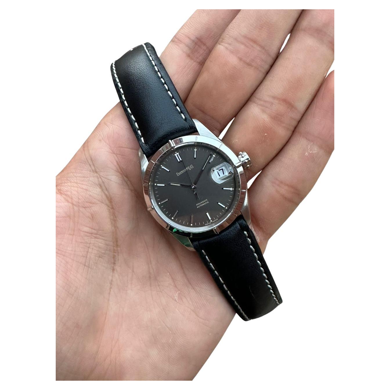 Eberhard & Co. Aquadate Automatic Ref 41007-A Date Men's Watch For Sale