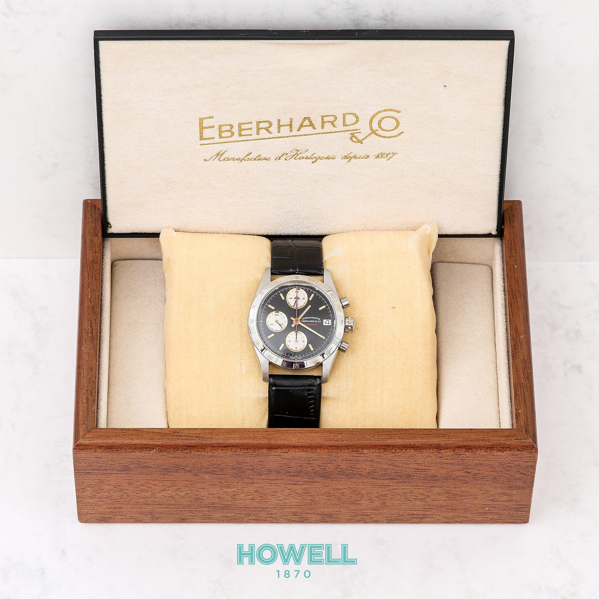 Eberhard & Co. Champion Auto Swiss Chronograph Gents Vintage Watch, Box & Papers 8
