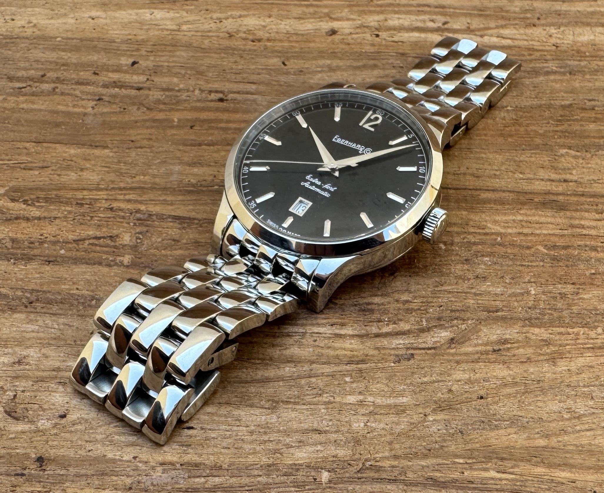Eberhard & Co. Montre extra-Fort 41029 en acier inoxydable en vente 14