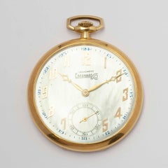 Eberhard & Co. Montre de poche en or 18ct avec cadran en nacre rare