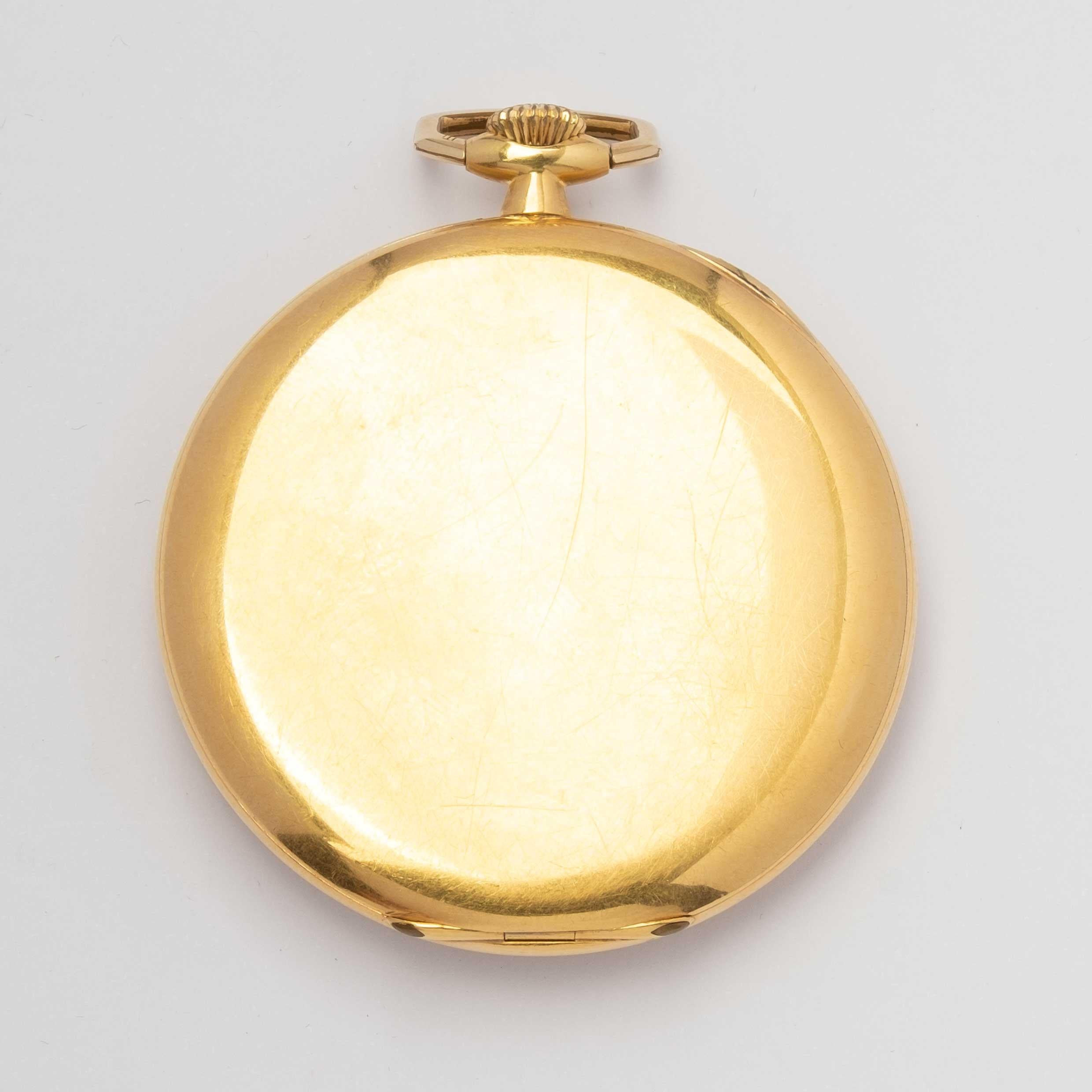 Eberhard & Co. Pocket Watch in 18ct Gold with Rare Mother-of-Pearl Dial im Zustand „Gut“ im Angebot in Milano, MI