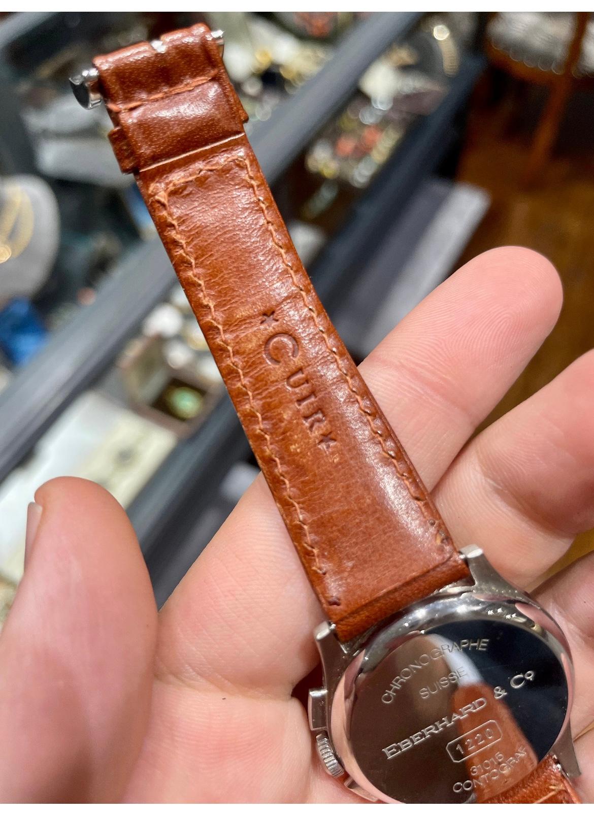 Eberhard & Co. Contograf Chronograph Armbanduhr aus Edelstahl 2