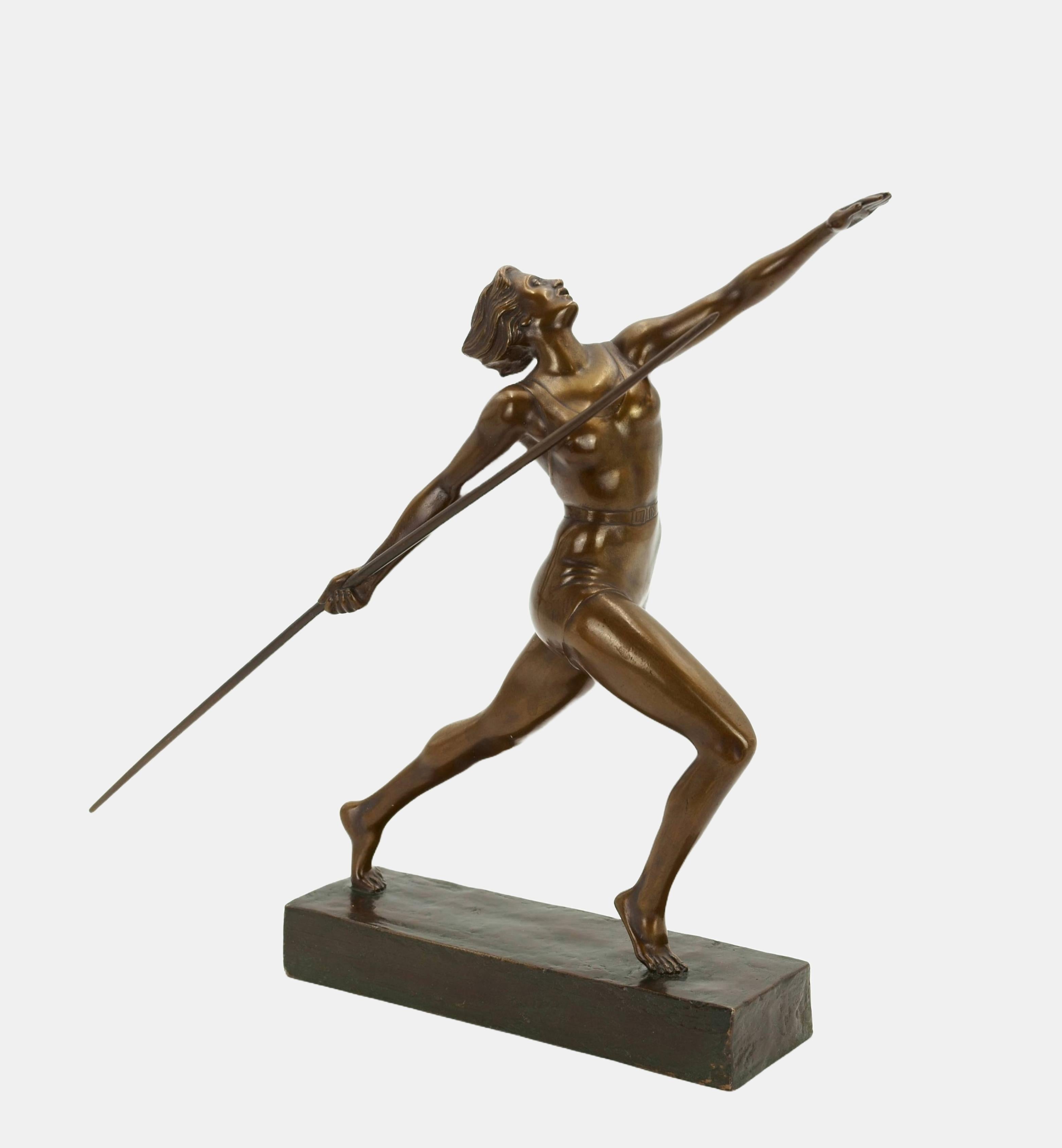 Lanzadora de jabalina femenina / - Belleza dinámica - - Sculpture de Eberhard Encke