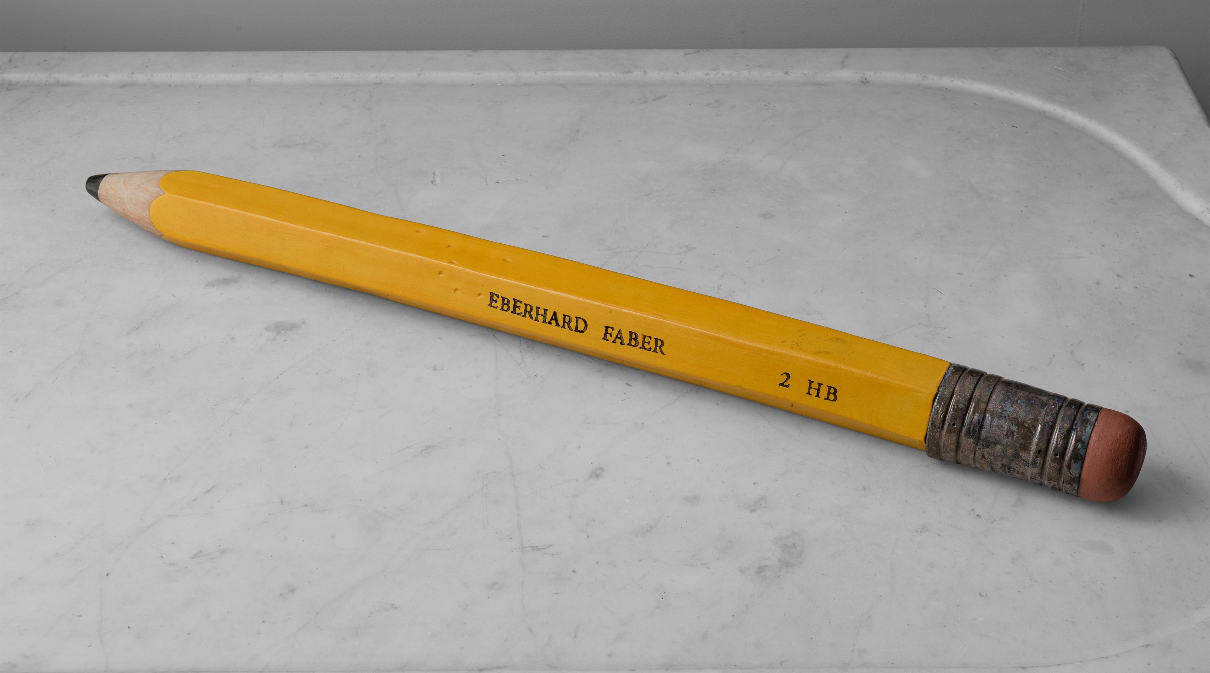 Eberhard Faber pencil sculpture by Karen Shapiro, America 21st C.

Pop art sculpture with incredible attention to detail, worn pencil tip, eraser and 