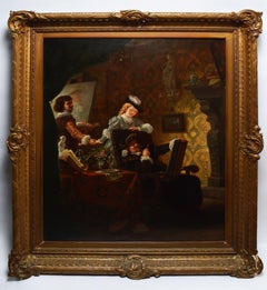 Deutsche Innenansicht eines Künstlerateliers aus dem 19. Jahrhundert von Eberhard Stammel