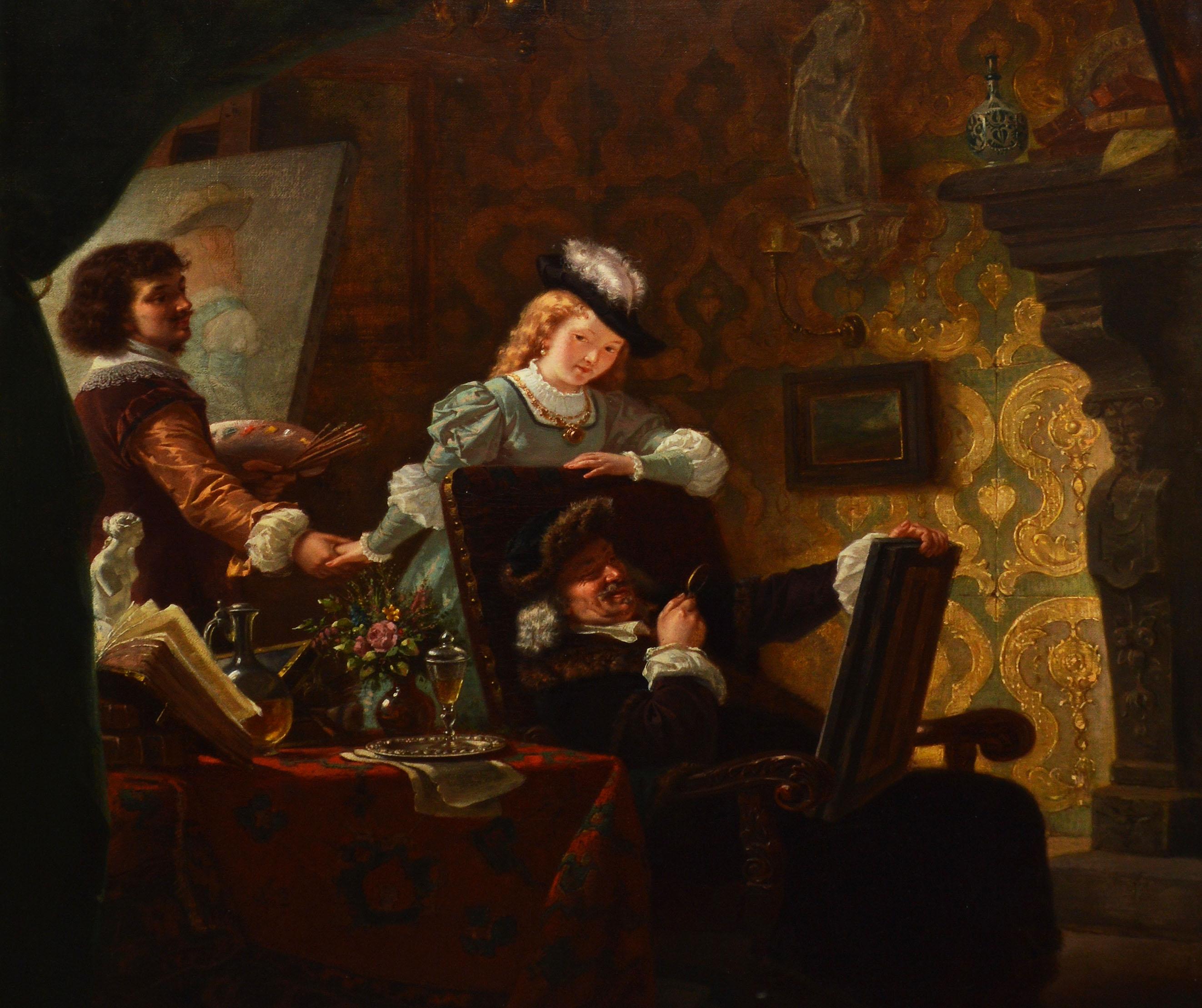 Vue d'intérieur d'un atelier d'artiste allemand du 19ème siècle par Eberhard Stammel 3
