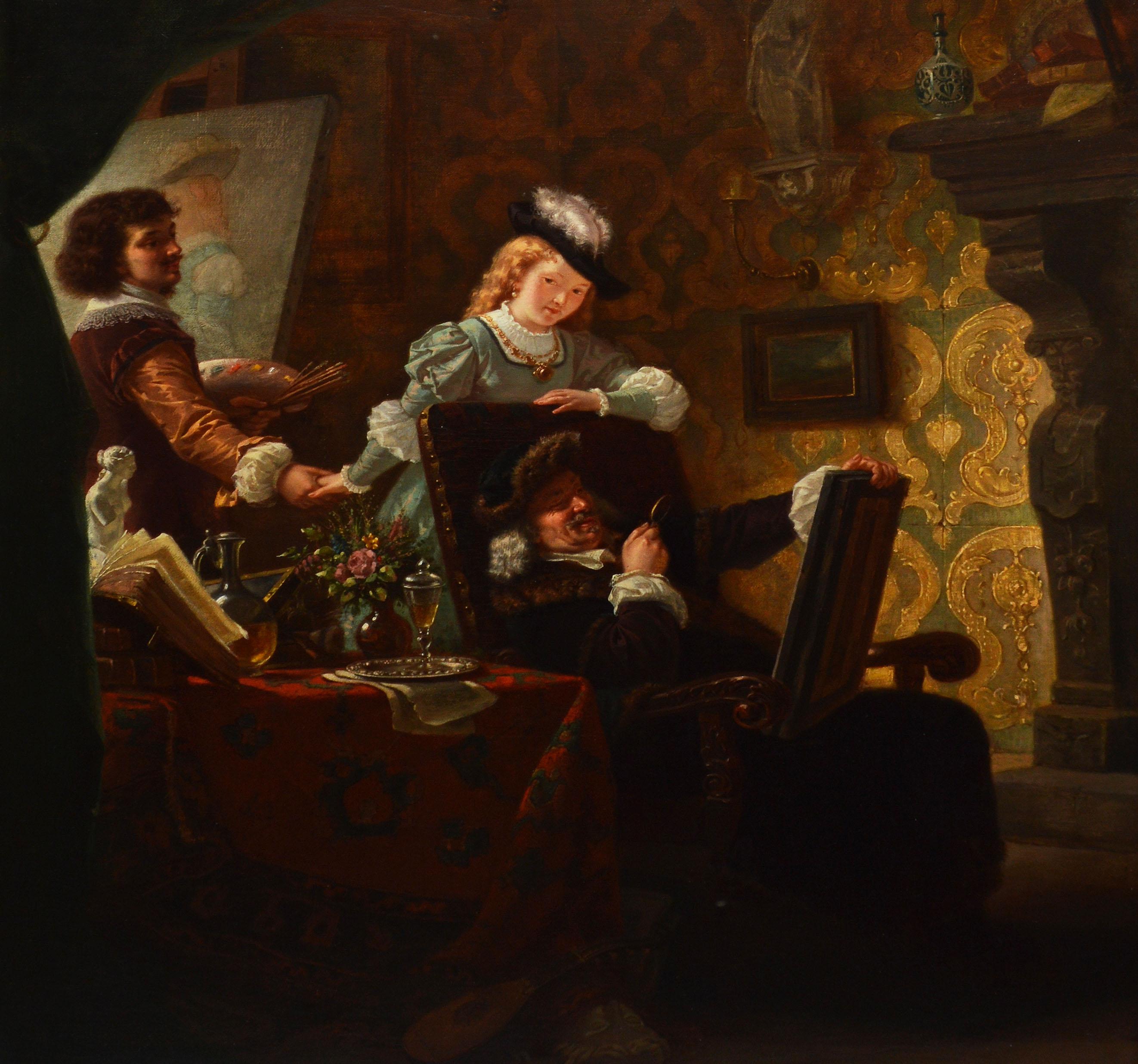 Vue d'intérieur d'un atelier d'artiste allemand du 19ème siècle par Eberhard Stammel 5