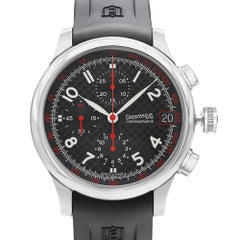 Eberhard Traversetolo Chronograph Steel Black Dial Automatic Mens Watch 31051.6