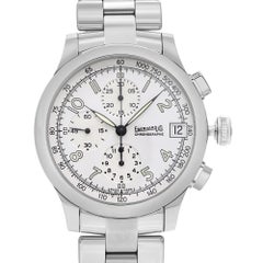 Eberhard Traversetolo Chronograph Steel White Dial Automatic Mens Watch 31051.1