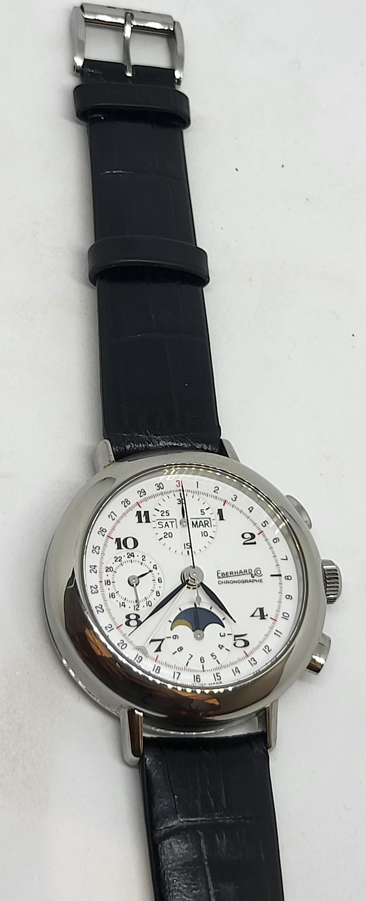 Eberhard Wrist Watch 31039, Automatic Automatic Winding Triple Moon Chronograph 7