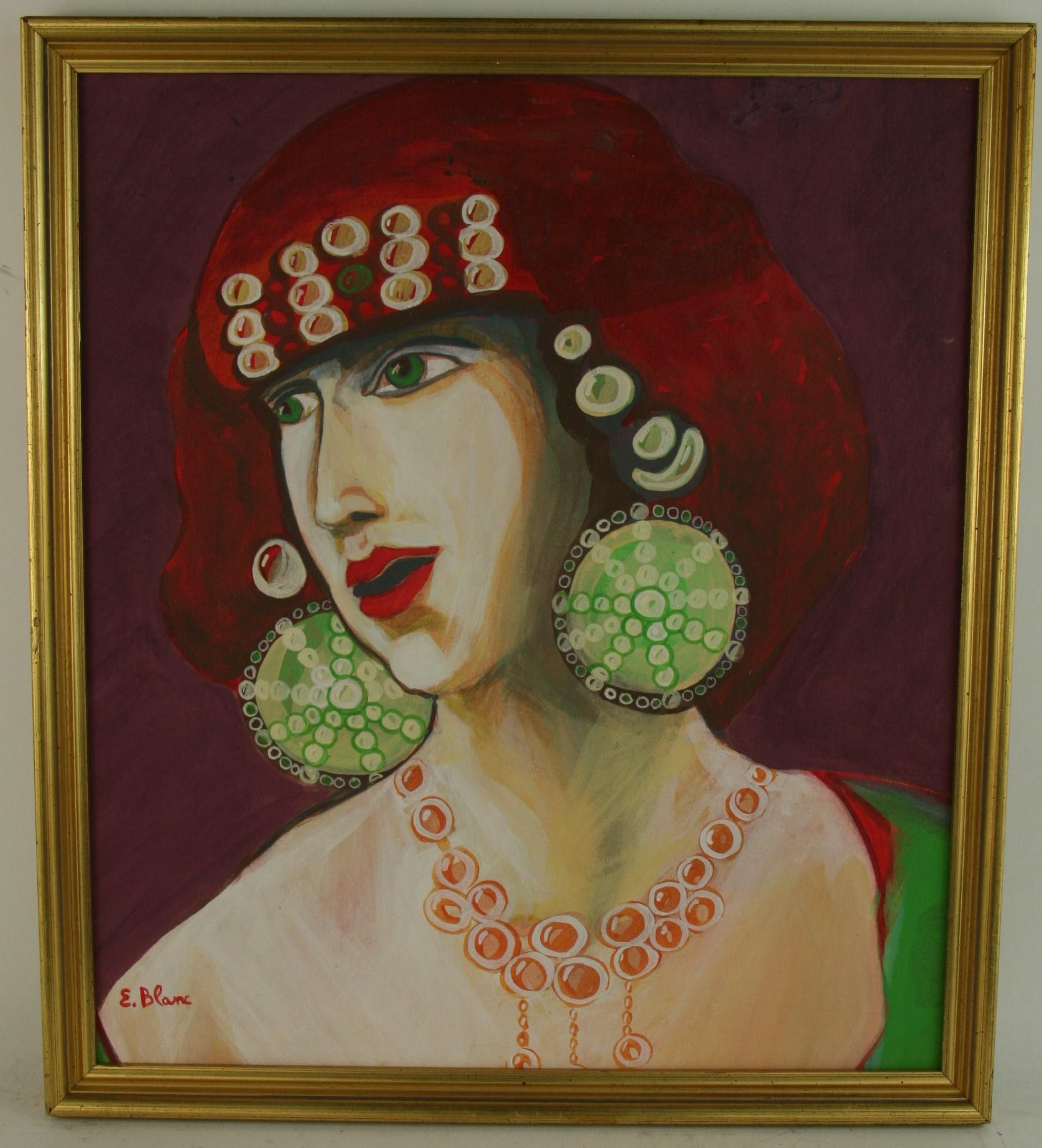 Modern American  Figurative Gypsy Woman Oil Painting   Painting For Sale 7