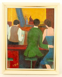 «riday Nite Bar PickUp », scène d'intérieur américaine vintage, années 1970