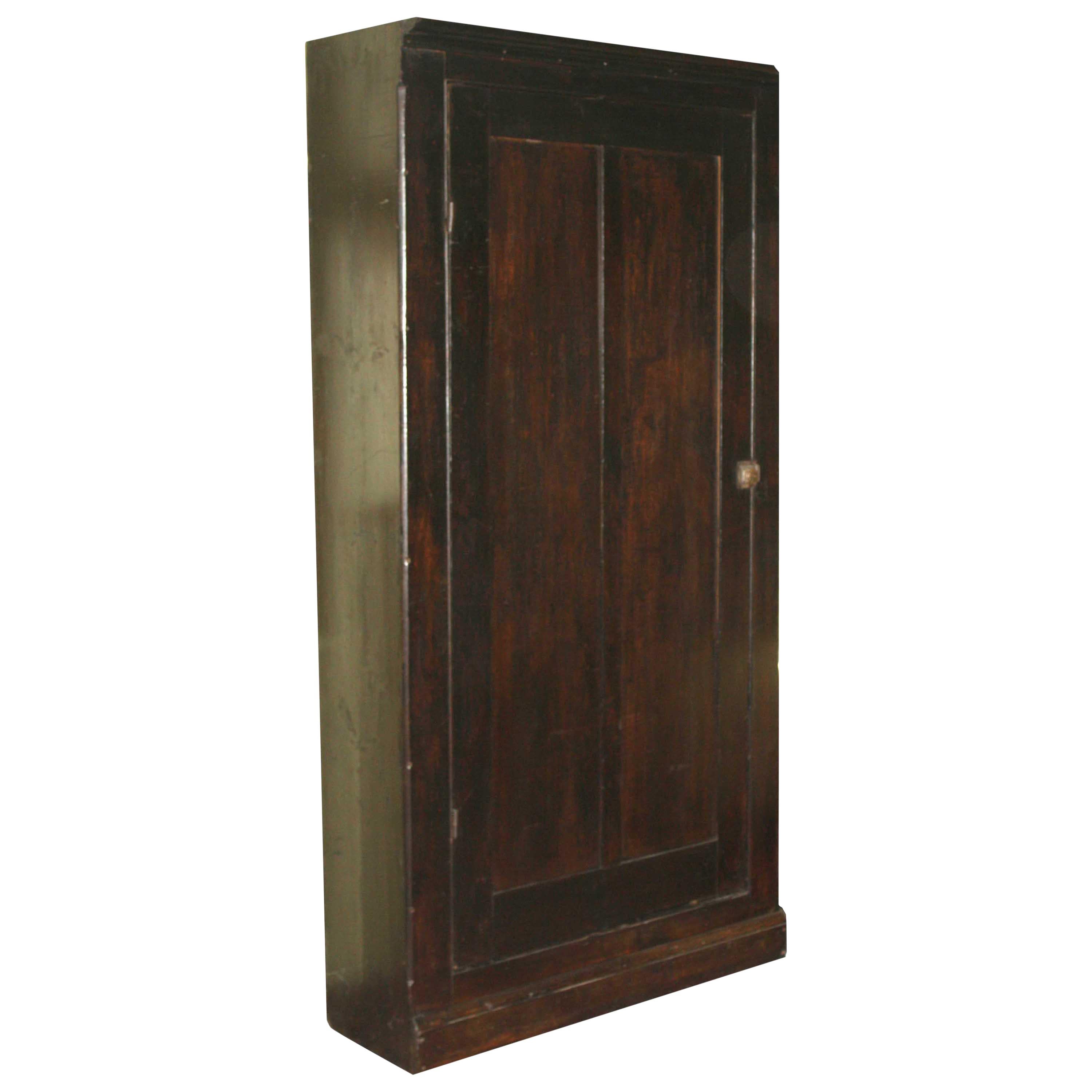 Ebonised American Pine Pantry Cupboard For Sale