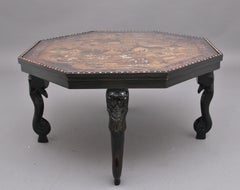 Ebonised and Inlaid Indian Coffee Table
