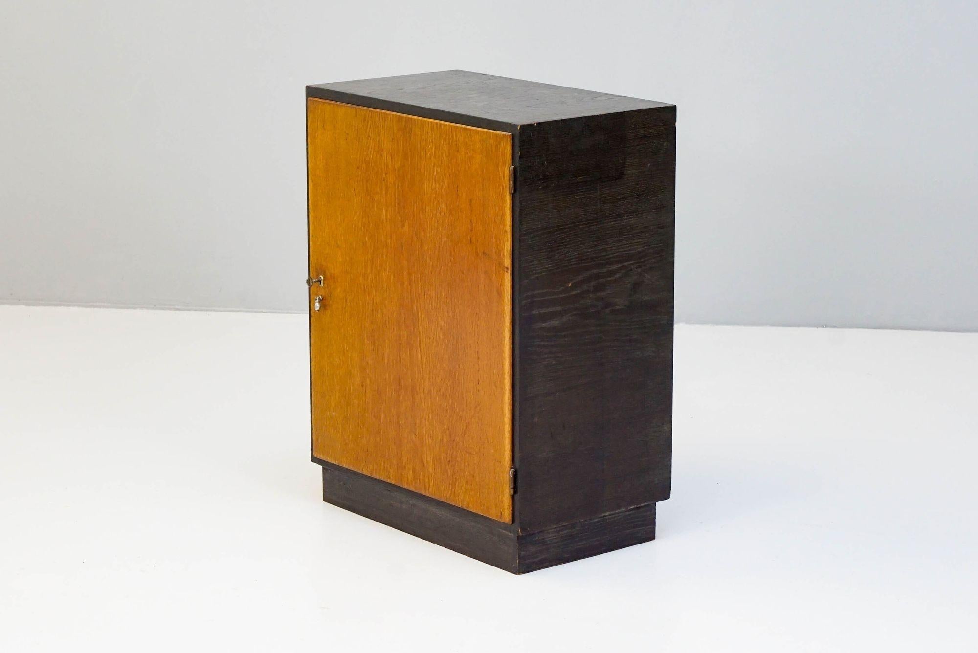 20th Century Ebonised and Oak Cupboard by Franz Schuster For Sale