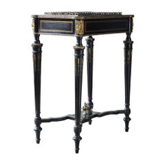 Ebonised and Ormolu Mounted Side Table