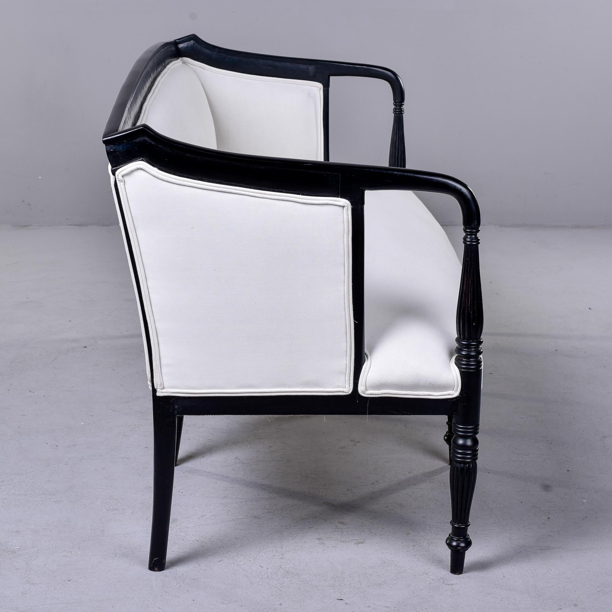 Upholstery Ebonised and Upholstered Art Deco Settee or Sofa For Sale