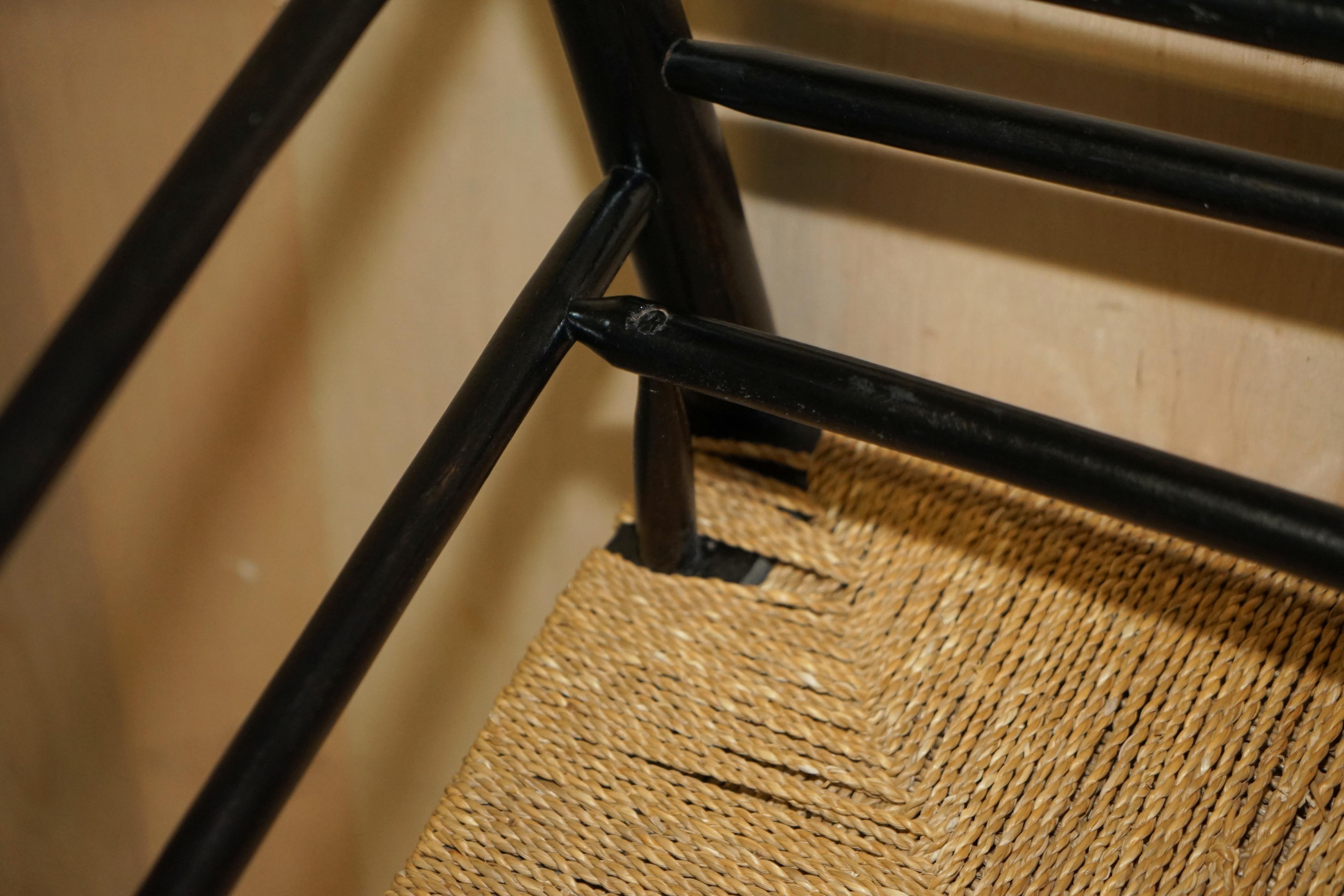Ebonised Antique Original William Morris Sussex Armchair Seen in the v&a Museum 9