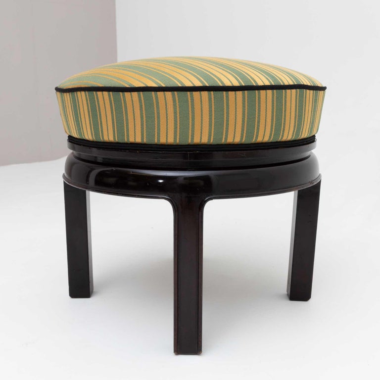 Ebonised Art Deco Stool, 1920s For Sale at 1stDibs