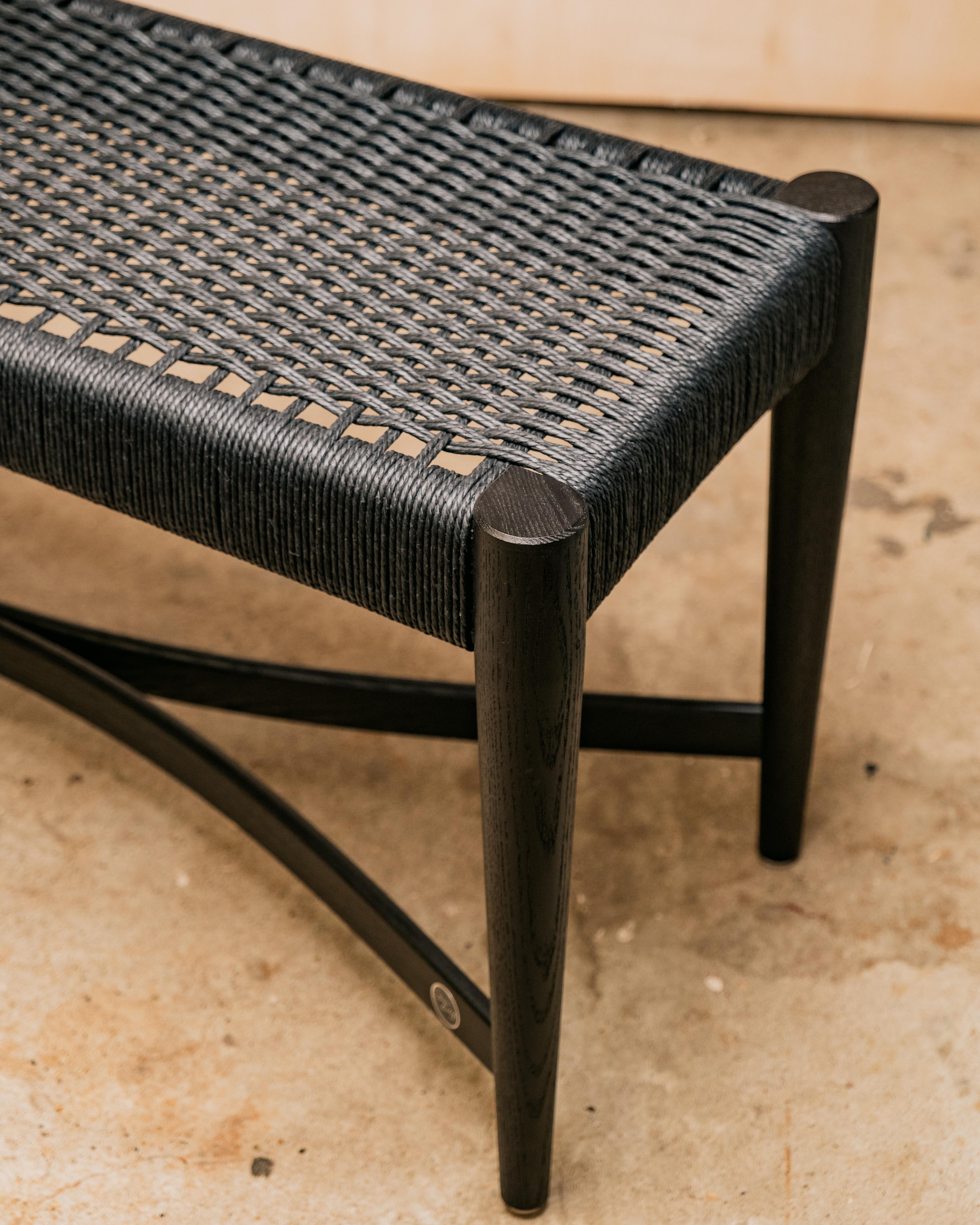 Contemporary Ebonised Ash Bench By Sean Evelegh For Sale