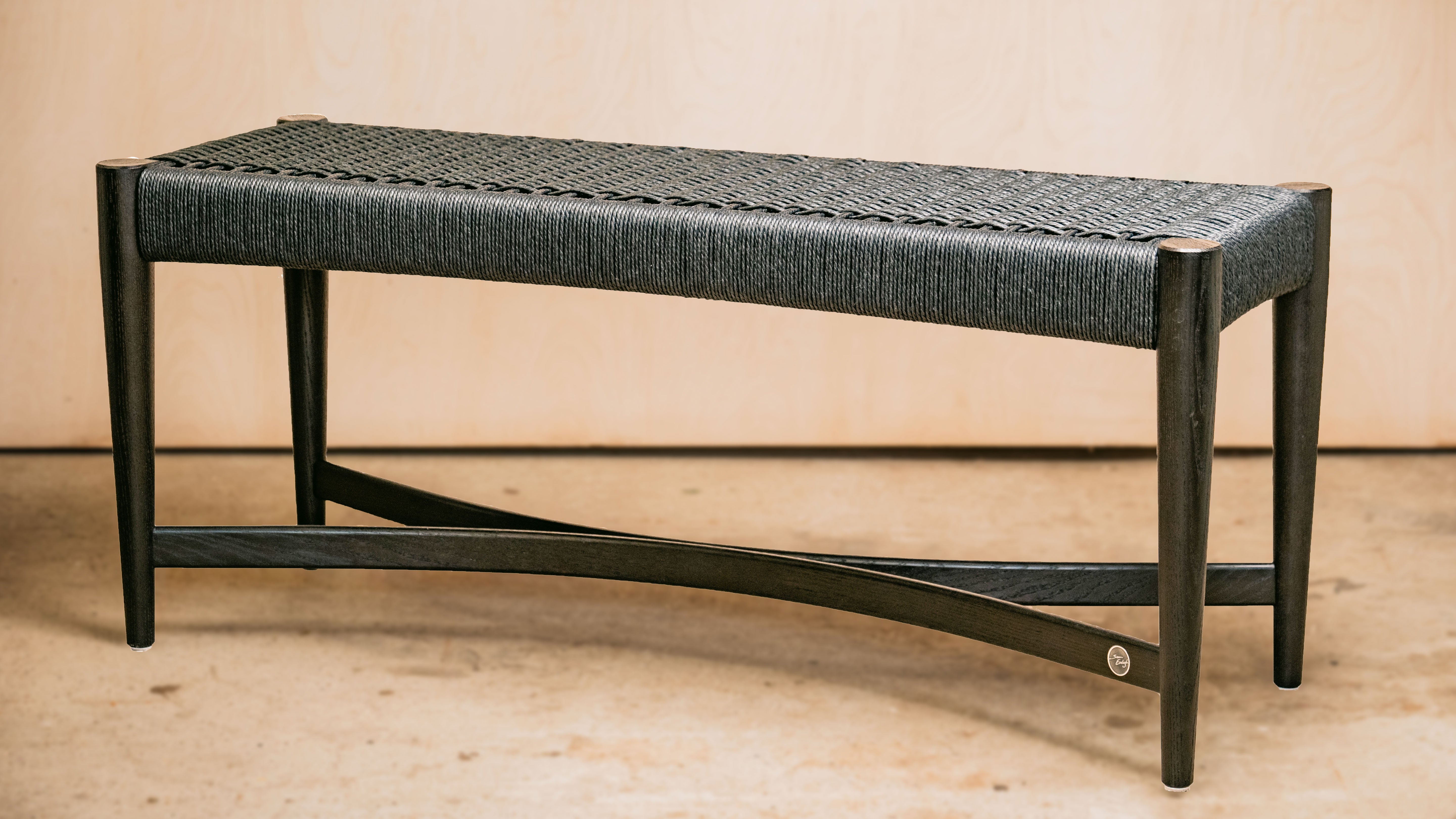 Ebonised Ash Bench By Sean Evelegh