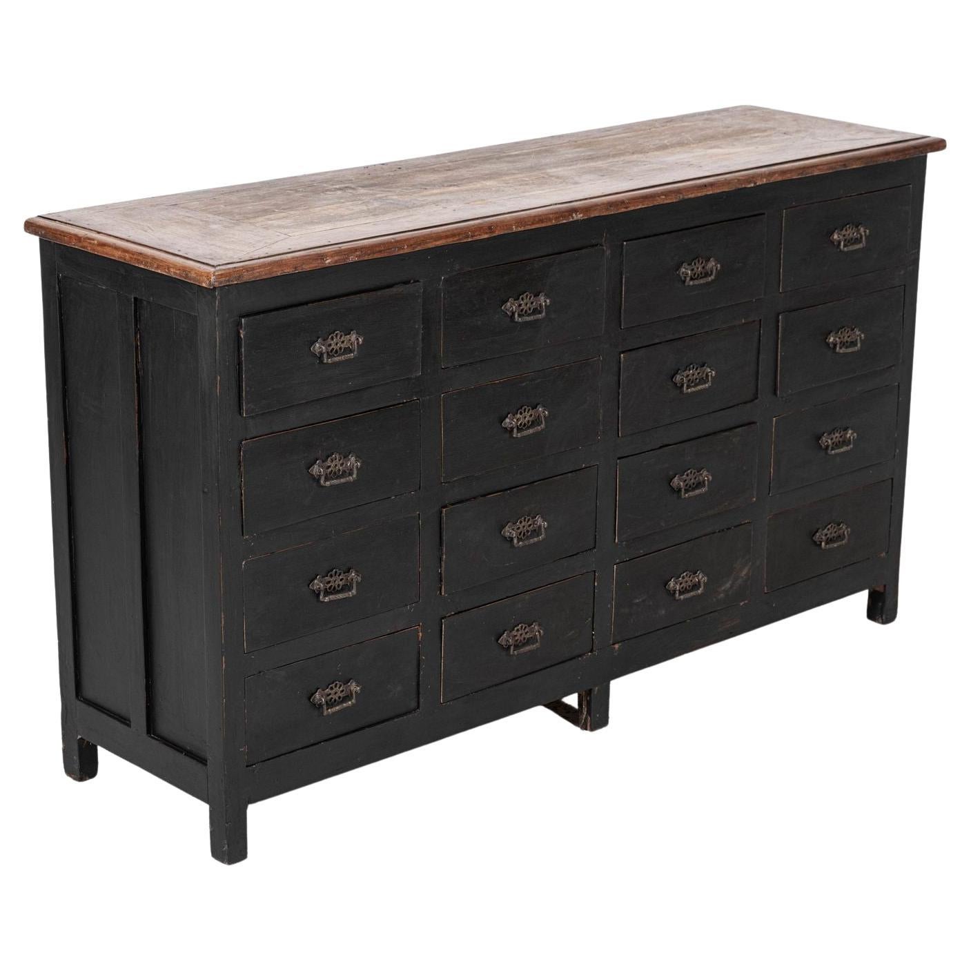 Ebonised Bank of Drawers