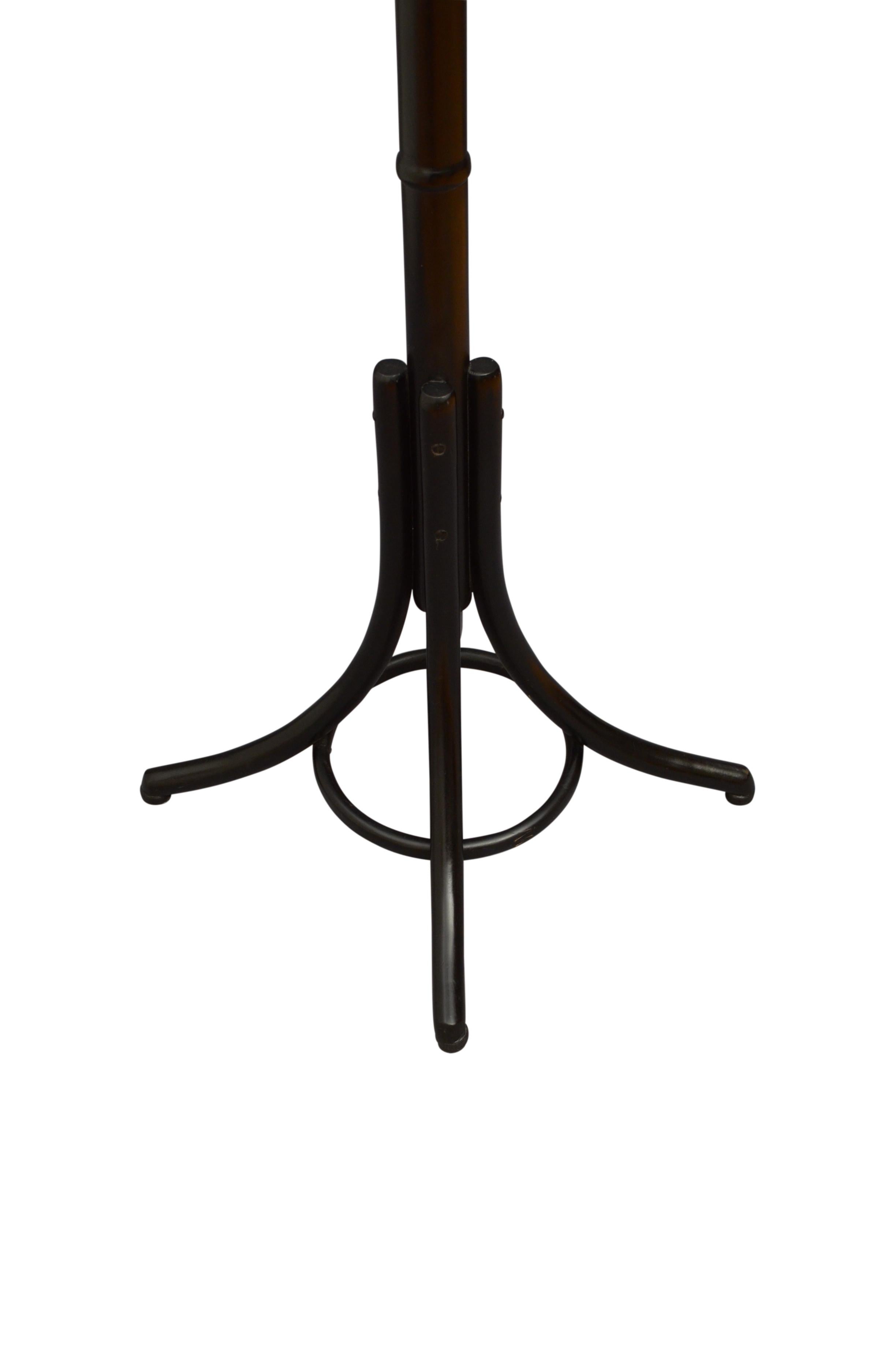 Mid-20th Century Ebonized Bentwood Hall Stand