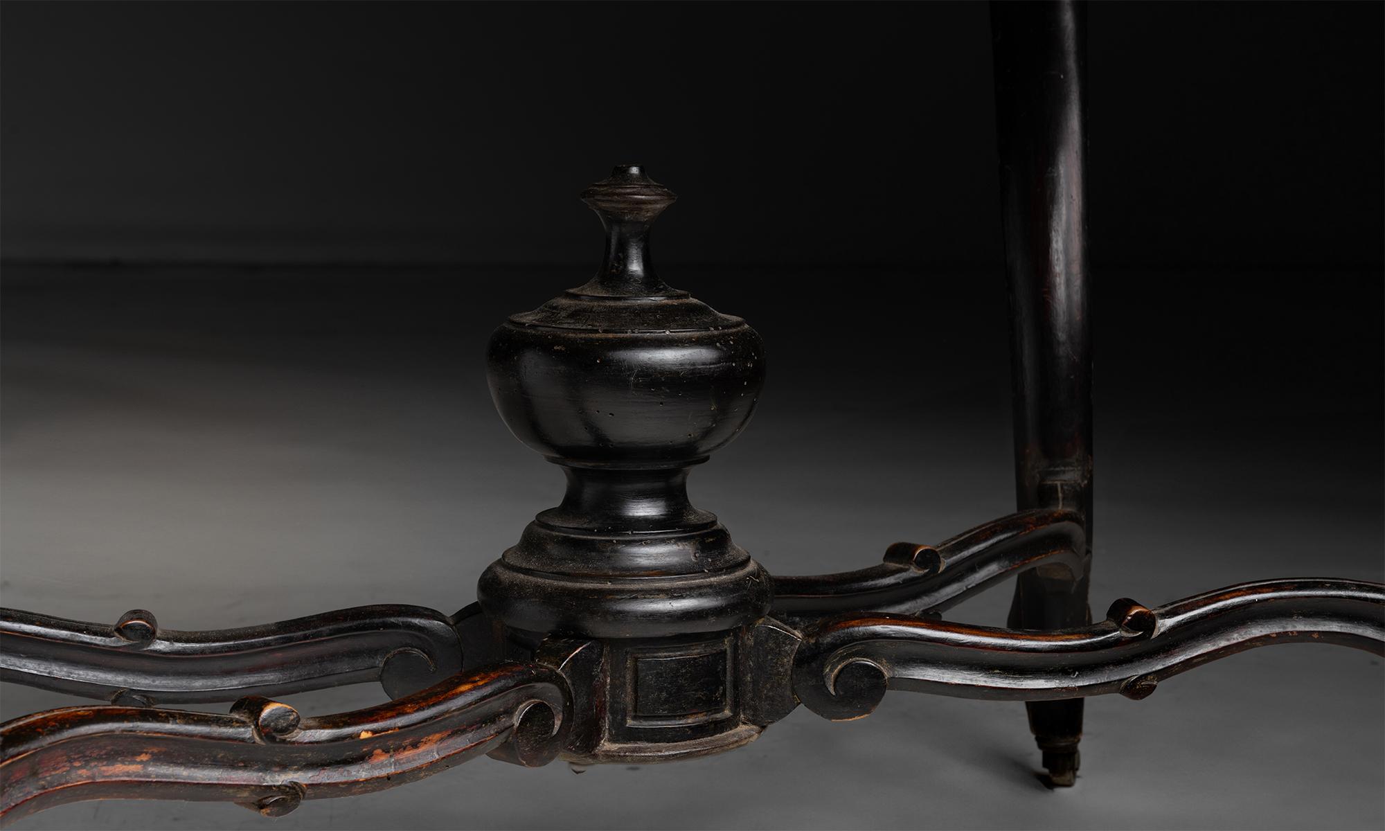 Ebonised Centre Table, France circa 1890 In Good Condition For Sale In Culver City, CA