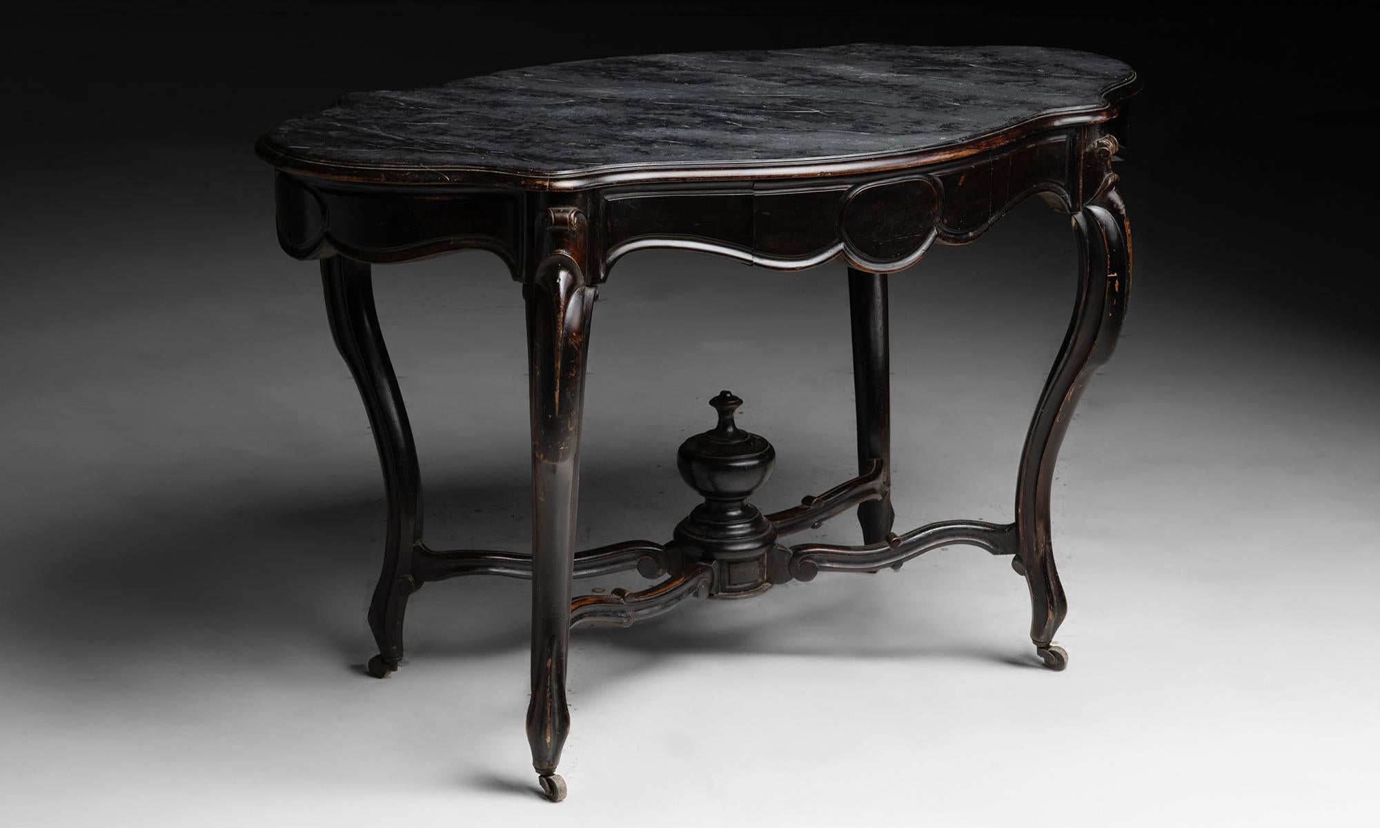 19th Century Ebonised Centre Table, France circa 1890 For Sale