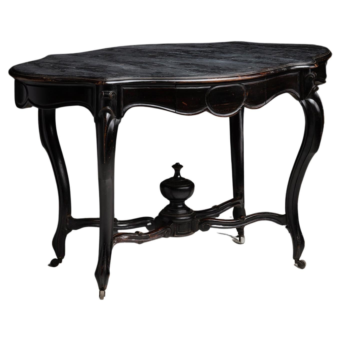 Ebonised Centre Table, France circa 1890 For Sale