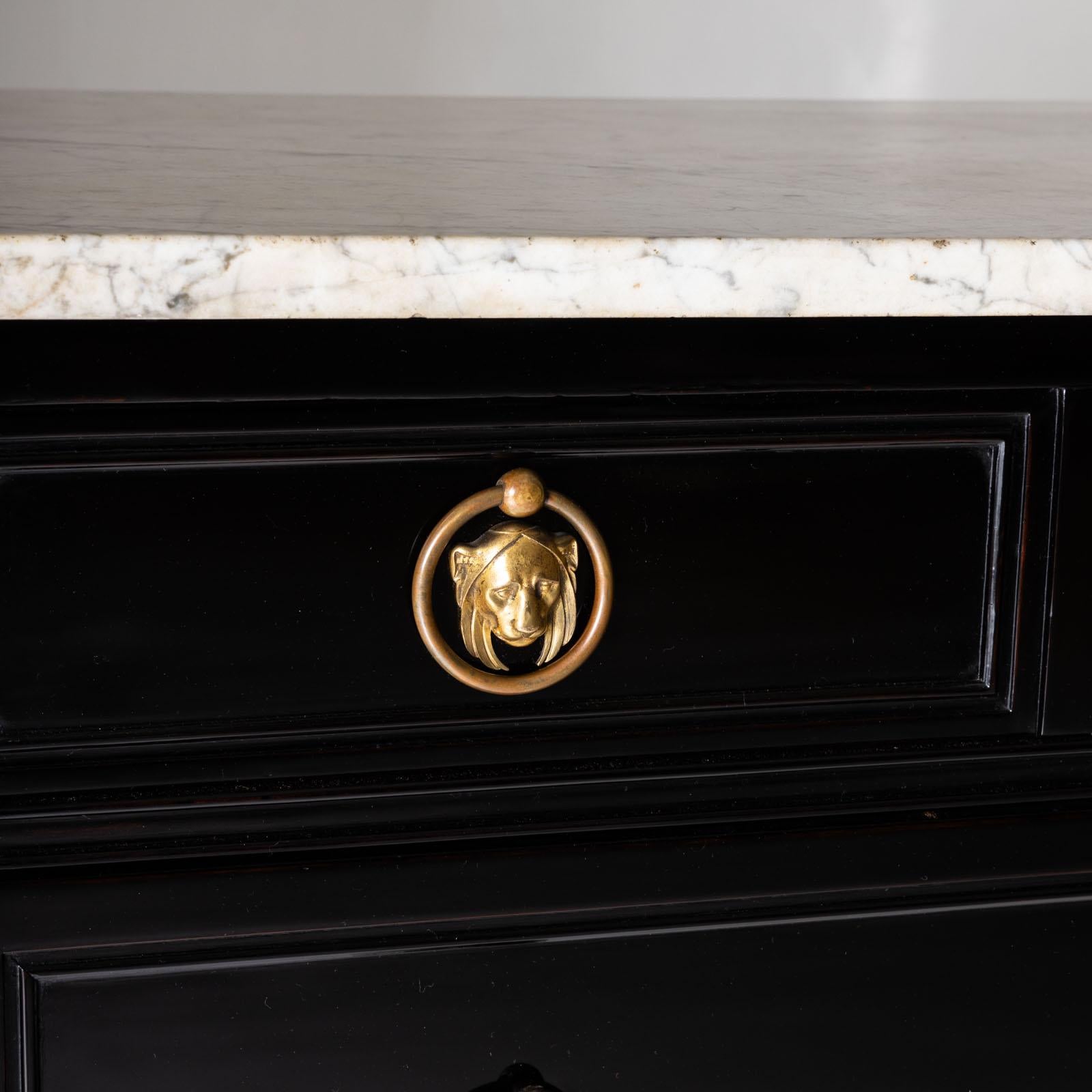 Neoclassical Ebonised Chest of Drawers, France, early 19th Century