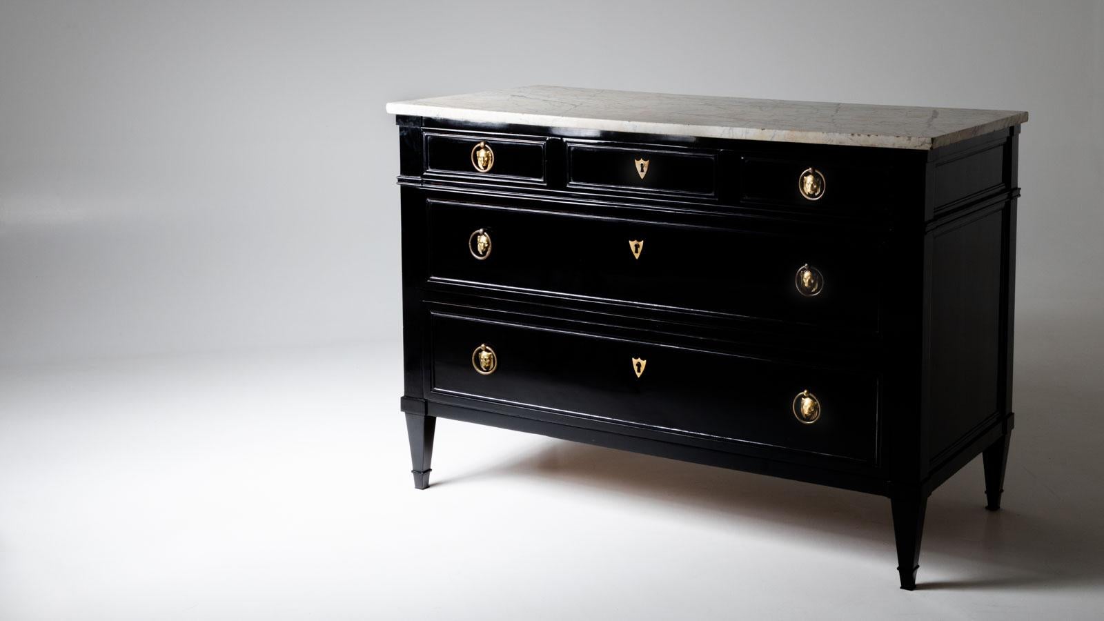 Ebonized Ebonised Chest of Drawers, France, early 19th Century