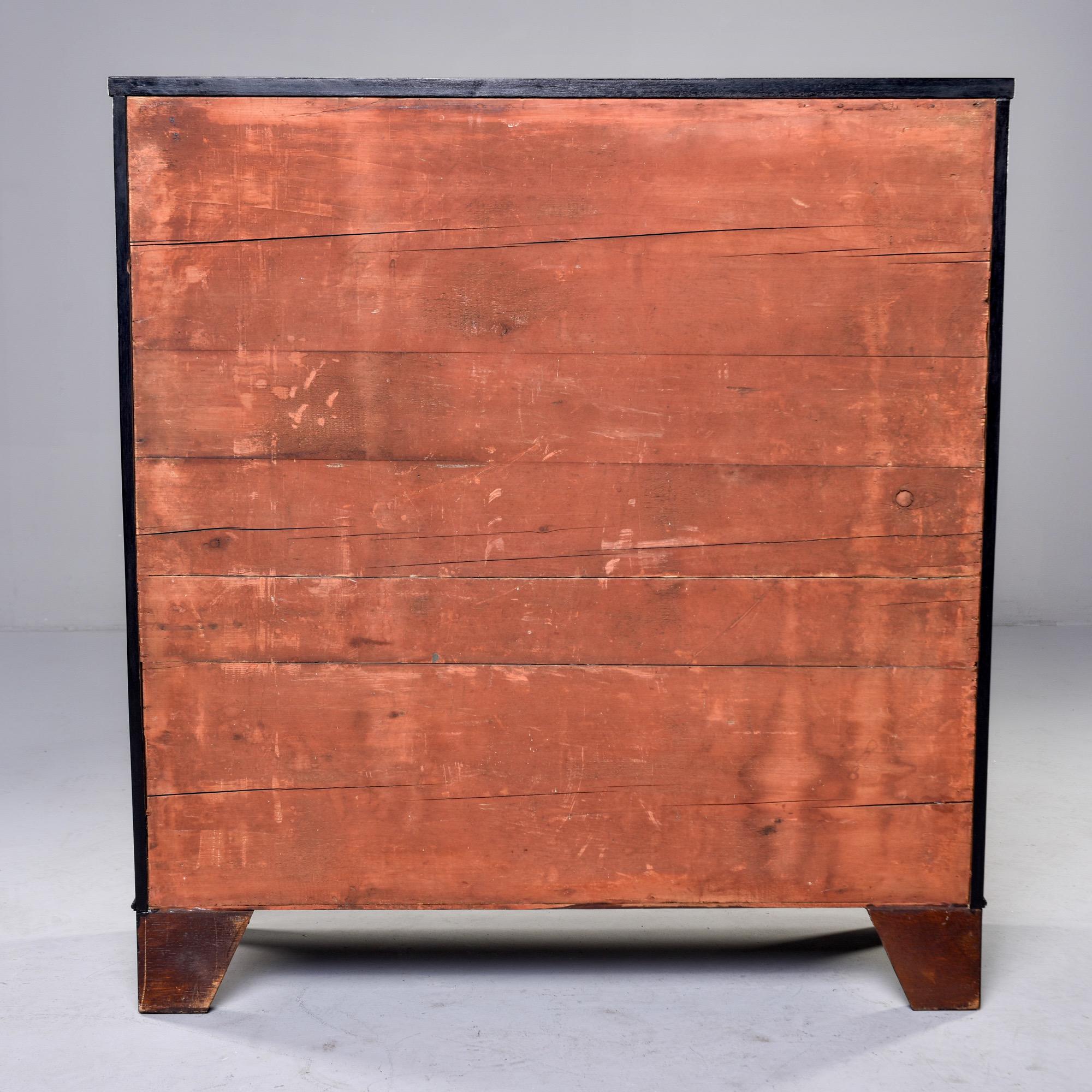 Ebonised Chest of Drawers with Brass Hardware 2