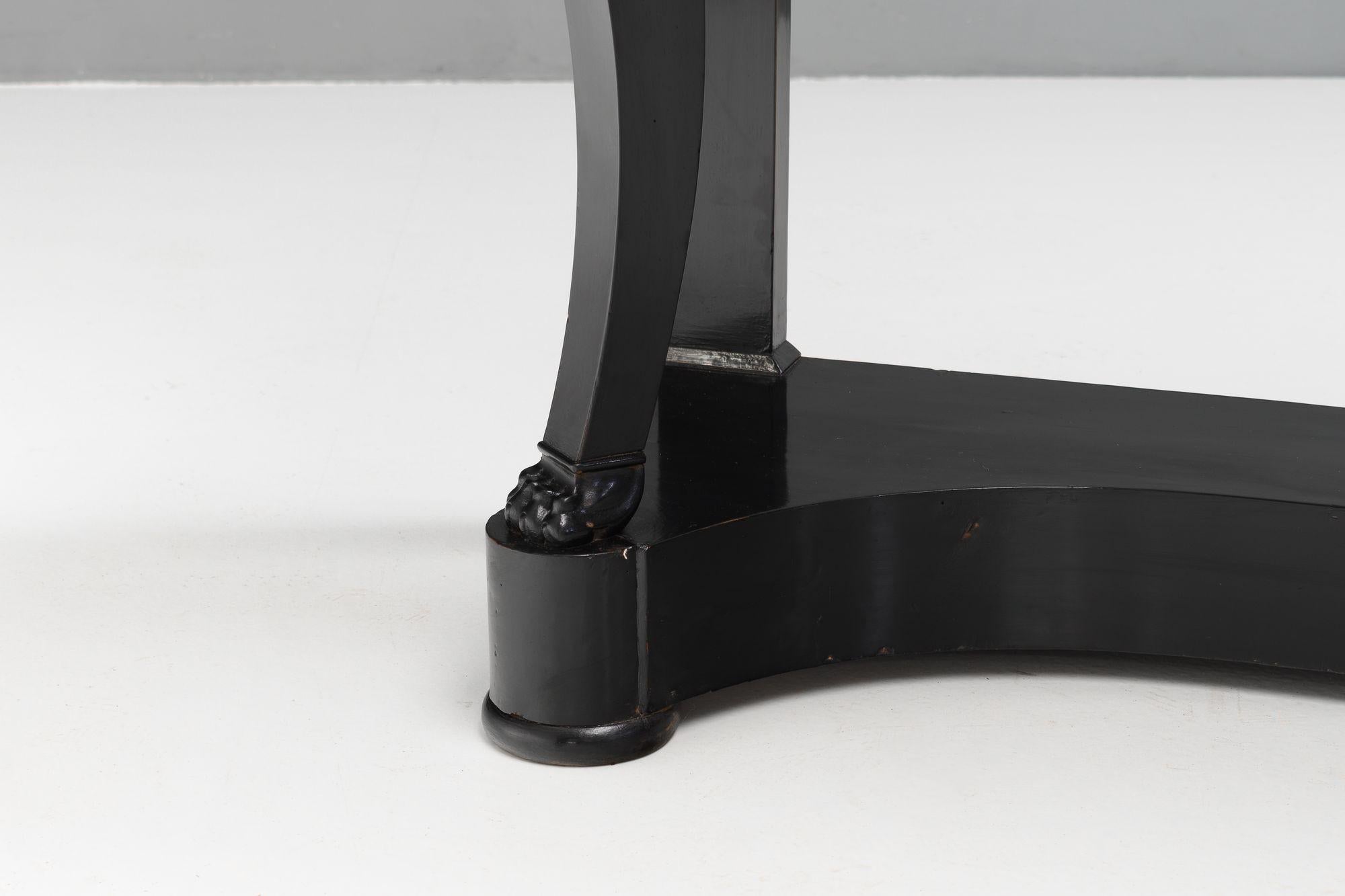 Ebonised Console Table In Good Condition For Sale In London, England
