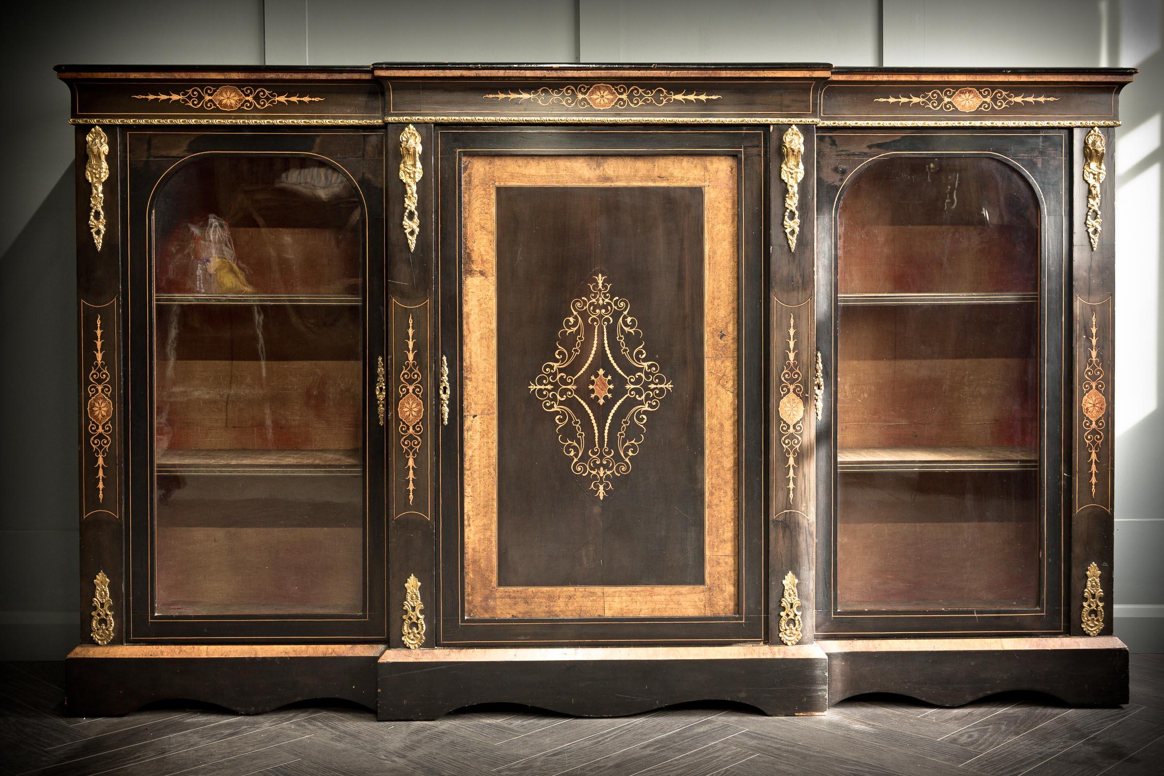 Ebonised Credenza with Ormolu Detailing For Sale 2