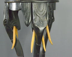 Ebonised Elephant Plant Stand Circa 1910