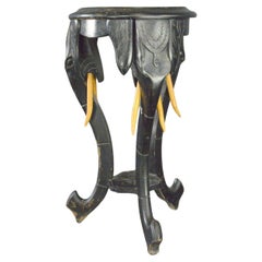 Vintage Ebonised Elephant Plant Stand Circa 1910