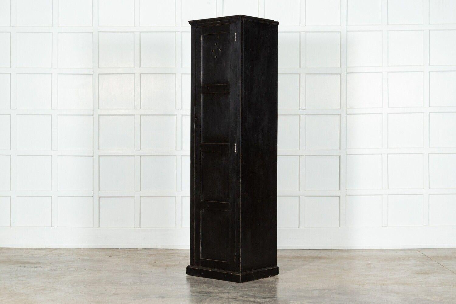 Ebonised English Pine Locker Cabinet For Sale 1