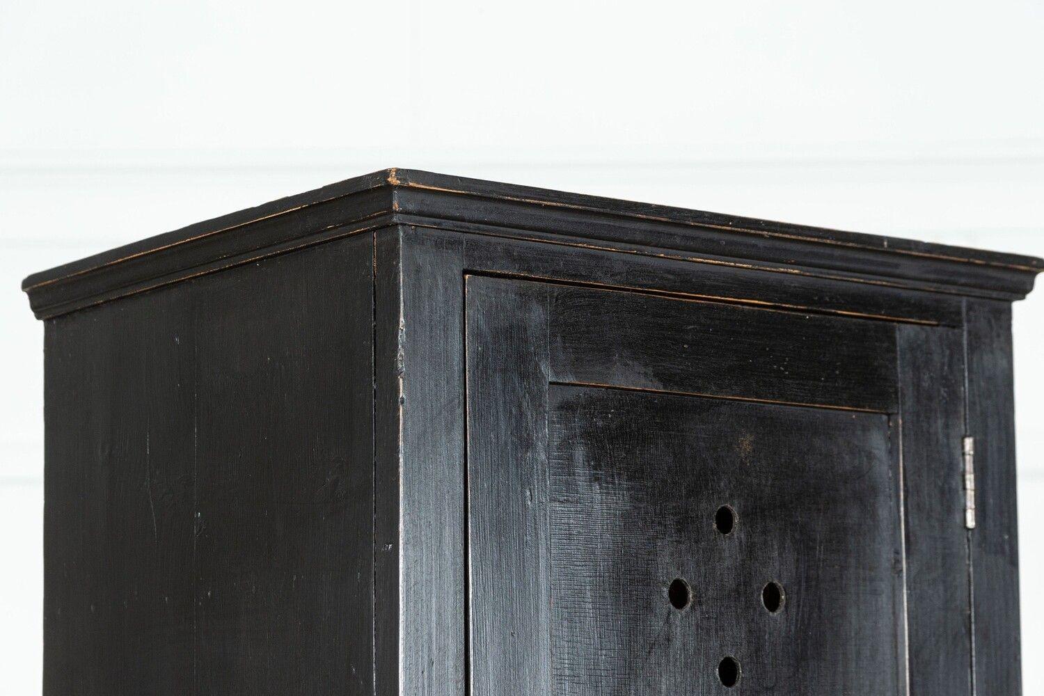Ebonised English Pine Locker Cabinet For Sale 2