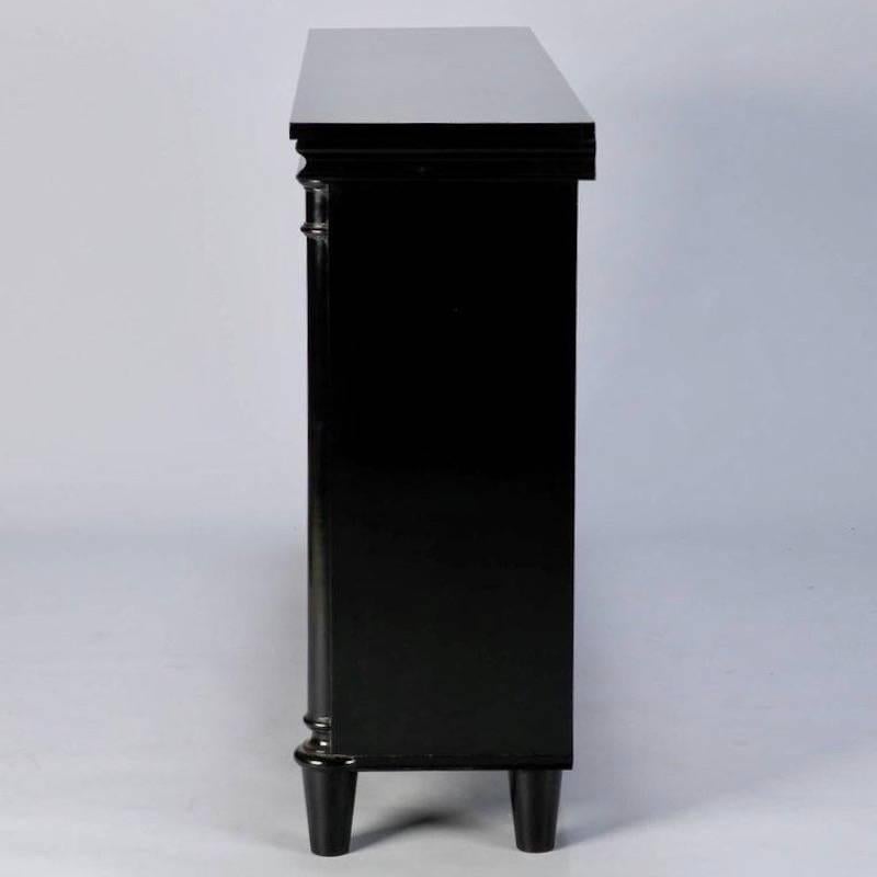 Ebonised English Sideboard with Brass Grills 3