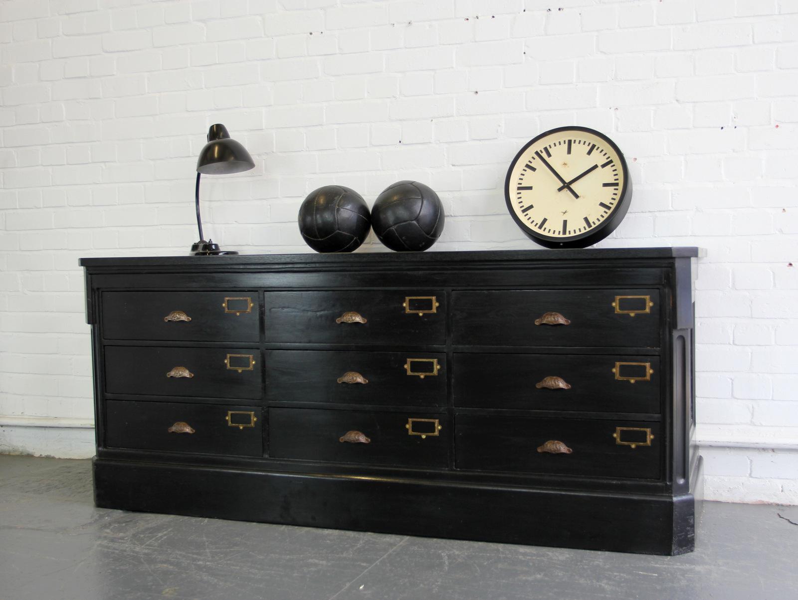 Early 20th Century Ebonised French Apothecary Drawers, circa 1910