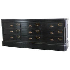 Antique Ebonised French Apothecary Drawers, circa 1910