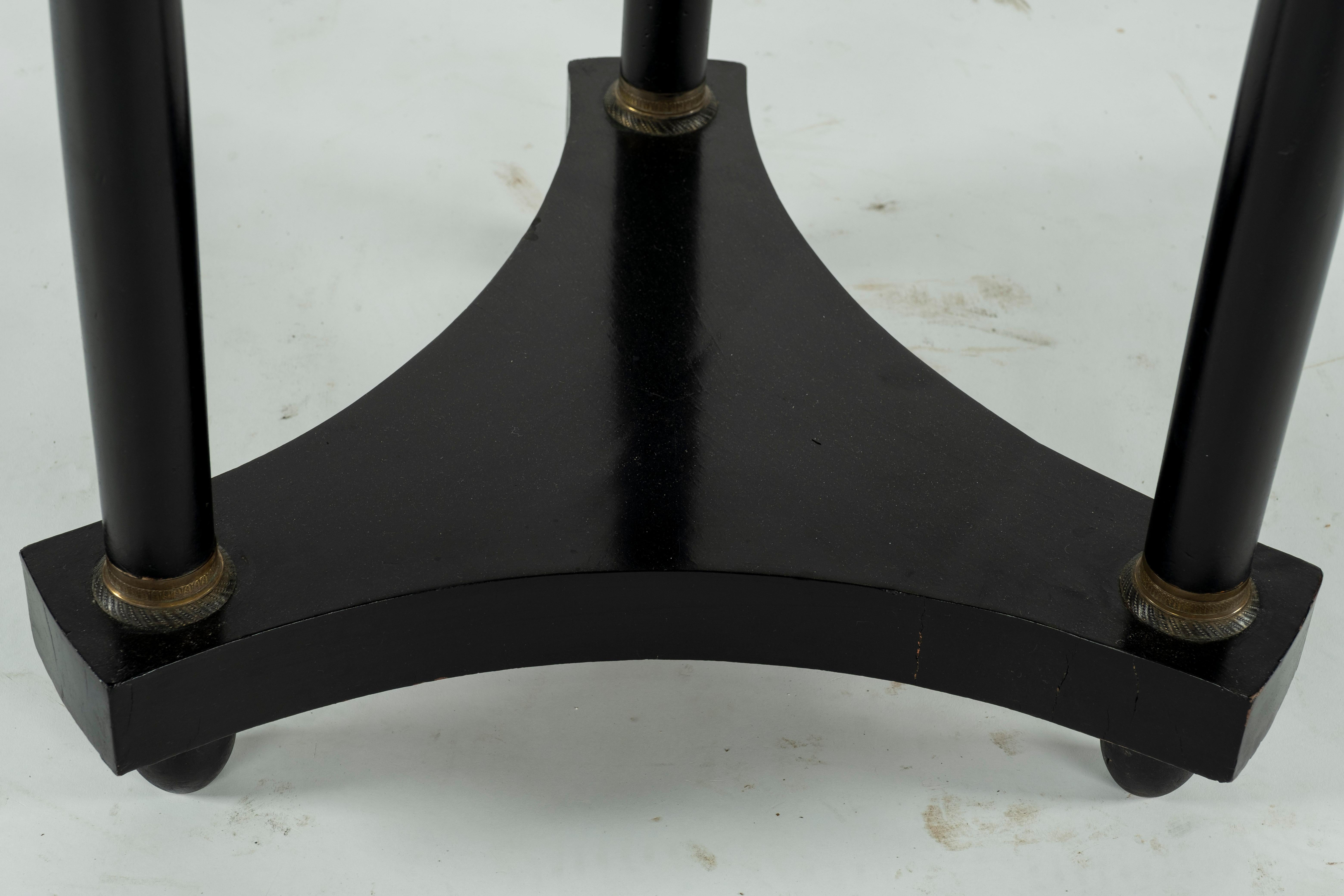 Ebonised  French Gueridon For Sale 2