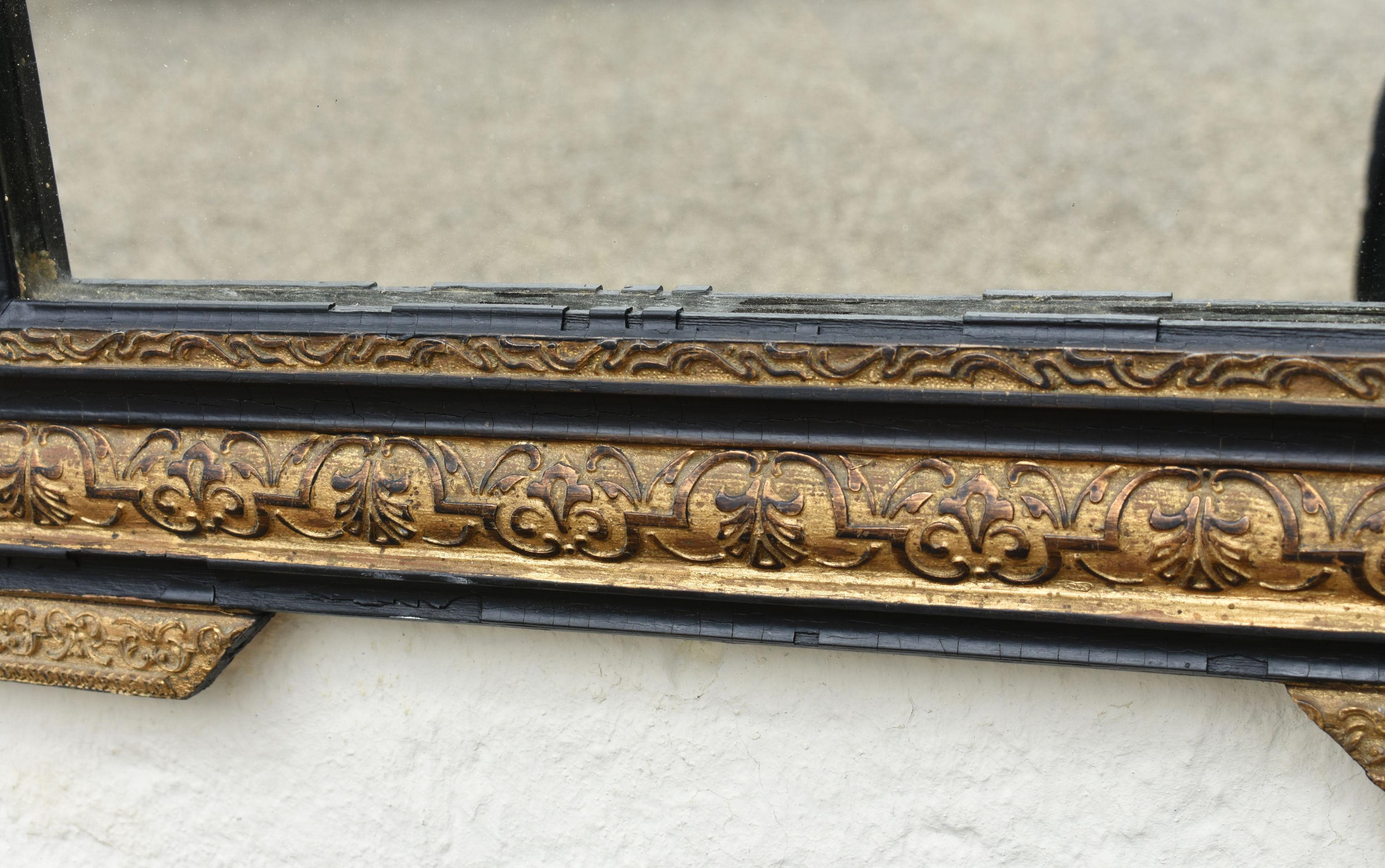 Specchio ebanizzato e in legno dorato Napoleone III Secondo Impero in vendita 10
