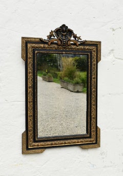 Ebonised & Giltwood Mirror Napoleon III Second Empire