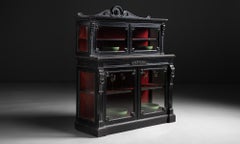Ebonised & Glazed Cabinet, England circa 1830
